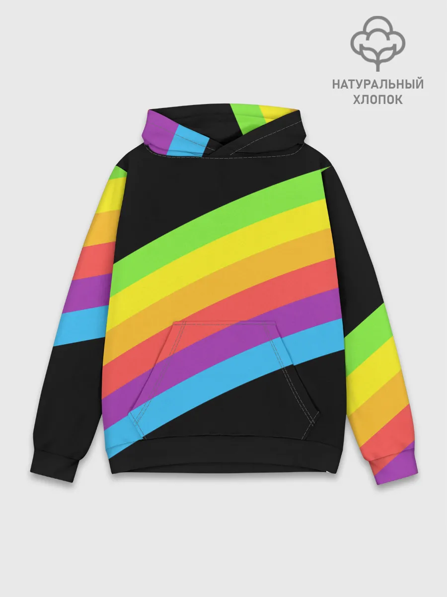 Худи мужской база хлопок / НЕОНОВЫЕ ЛИНИИ