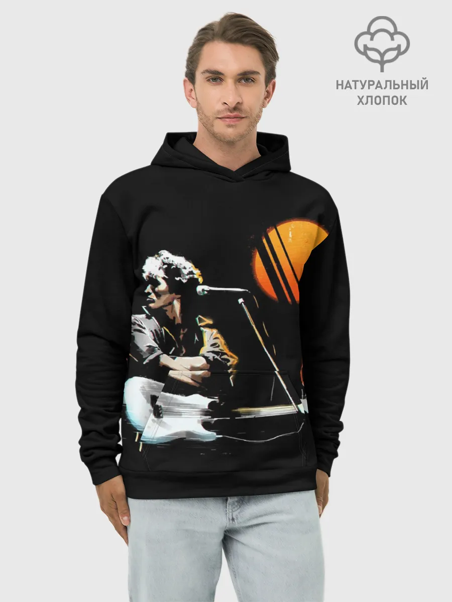Худи мужской база хлопок / Цой | Звезда по имени Cолнце