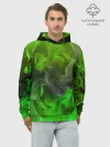 Худи мужской база хлопок / ЗЕЛЁНЫЙ ОГОНЬ