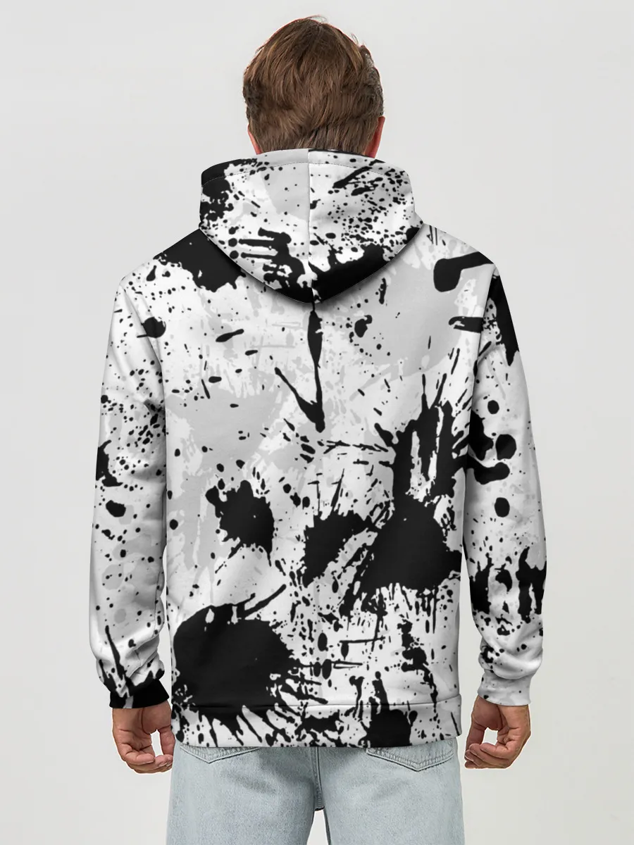 Худи мужской база хлопок / БРЫЗГИ КРАСОК