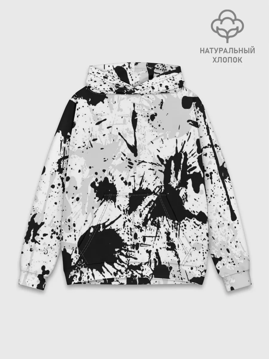 Худи мужской база хлопок / БРЫЗГИ КРАСОК
