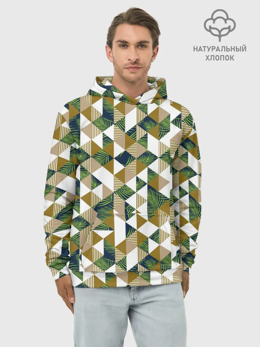 Худи мужской база хлопок / Хипстерские треугольники