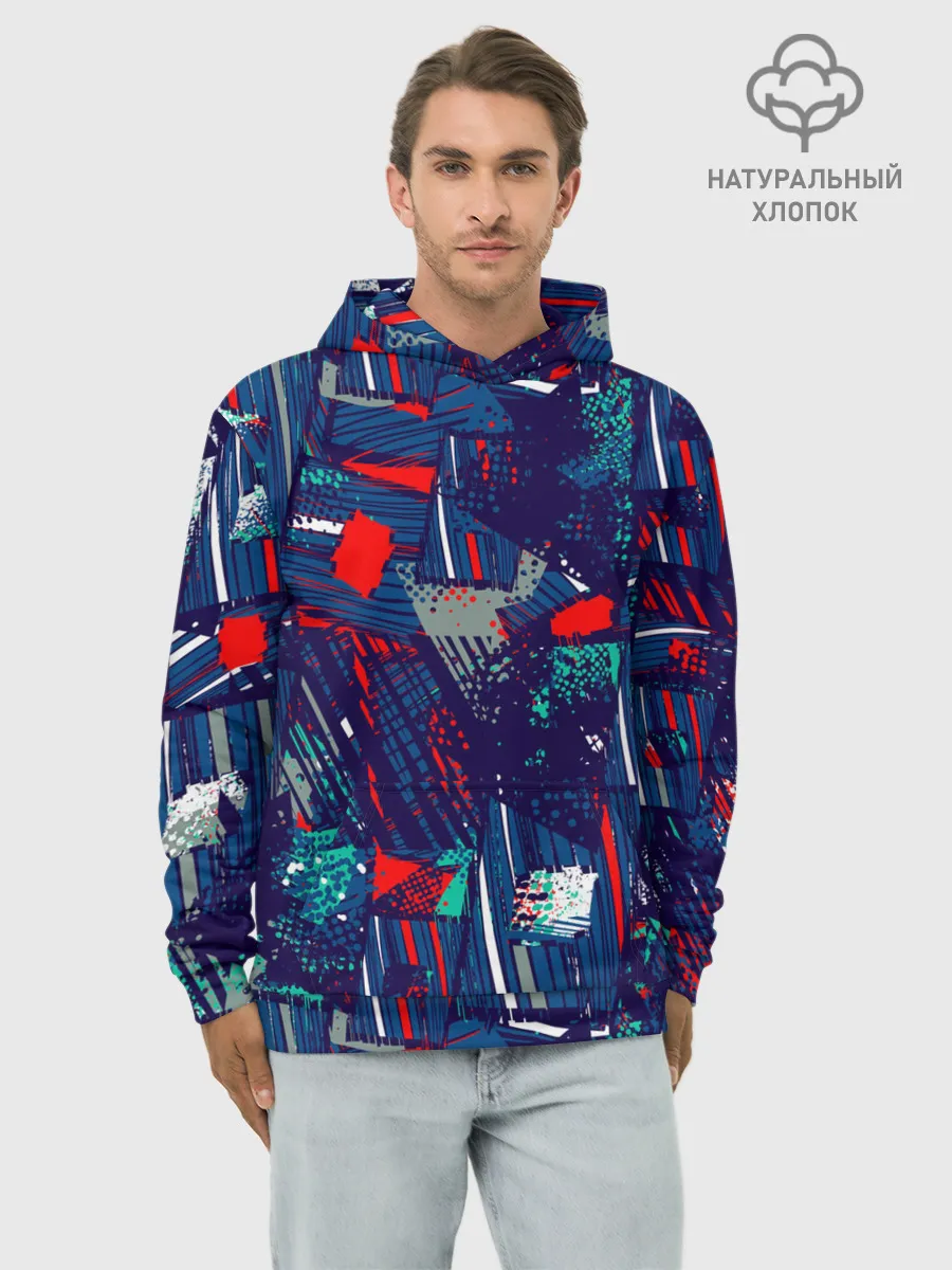 Худи мужской база хлопок / Спортивный стиль