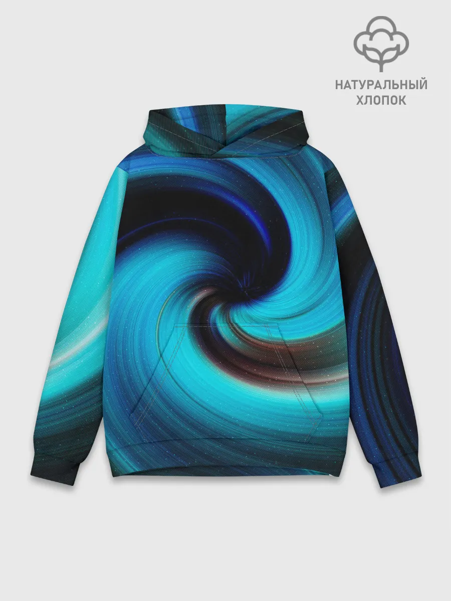 Худи мужской база хлопок / BLUE HOLE | SPACE