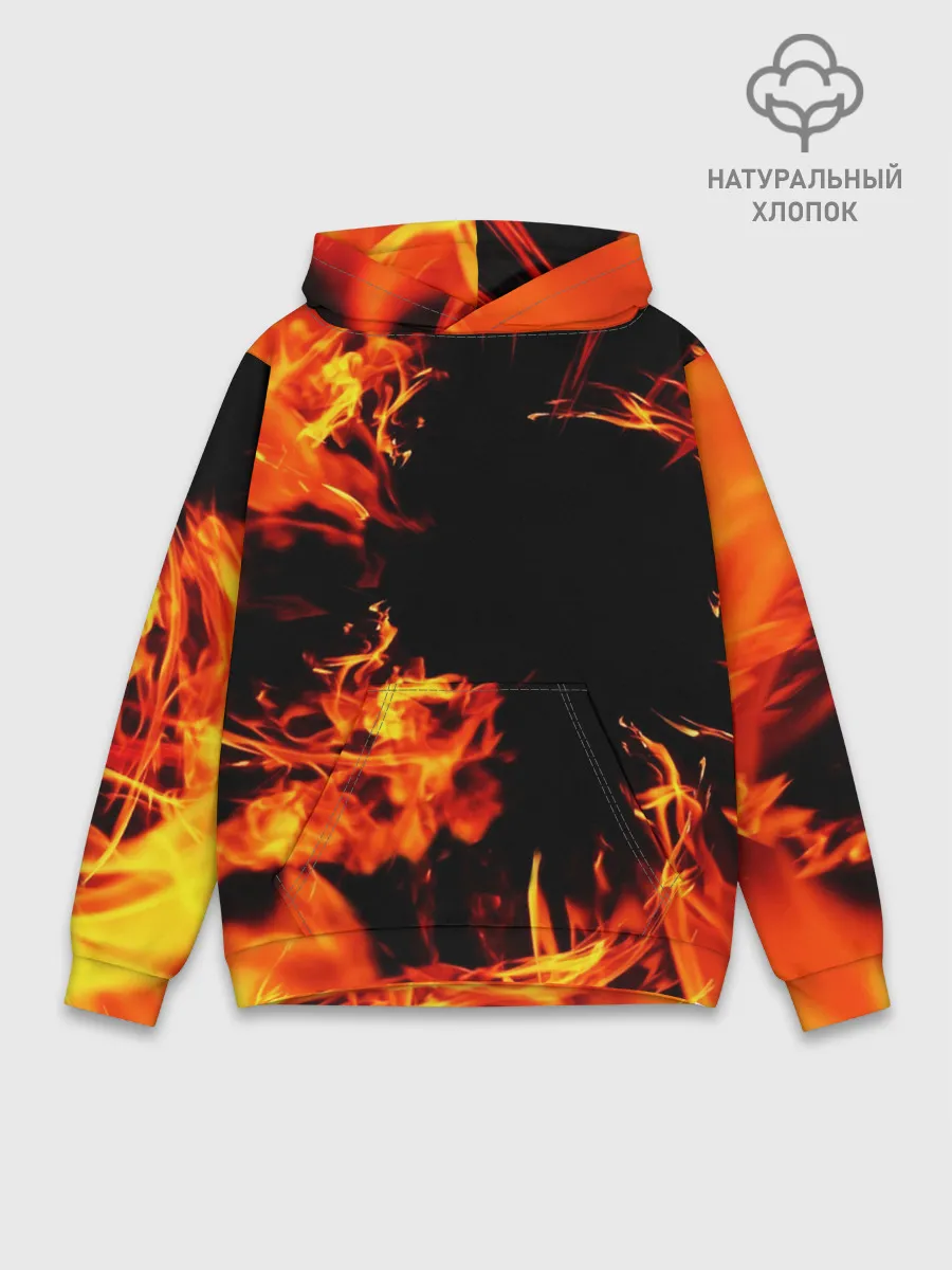 Худи мужской база хлопок / ОГОНЬ | FIRE