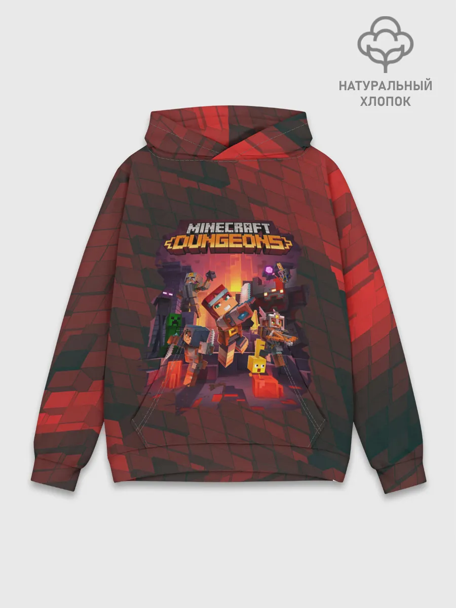 Худи мужской база хлопок / Minecraft Dungeons