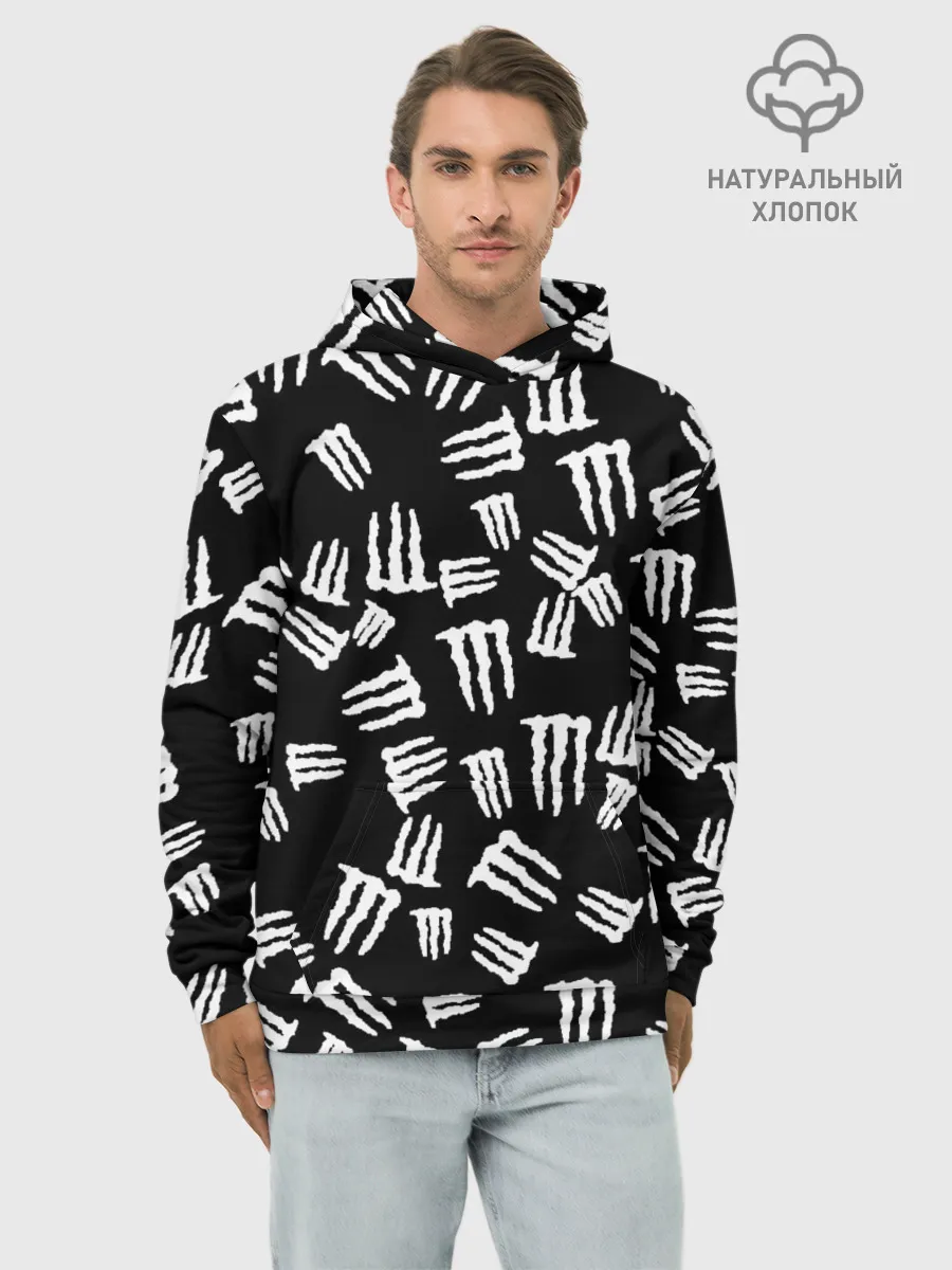 Худи мужской база хлопок / MONSTER ENERGY
