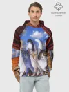 Худи мужской база хлопок / Коты