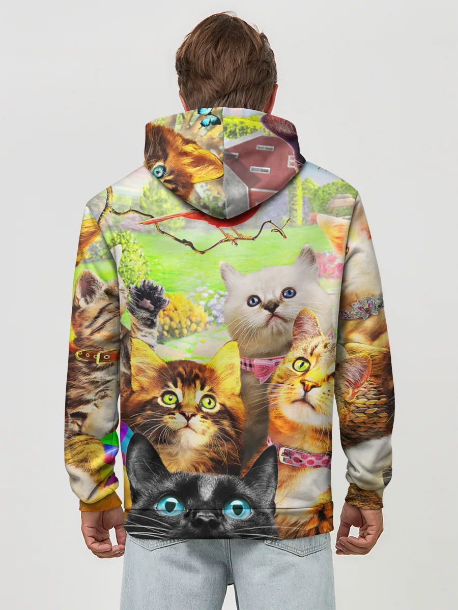 Худи мужской база хлопок / КОТЫ