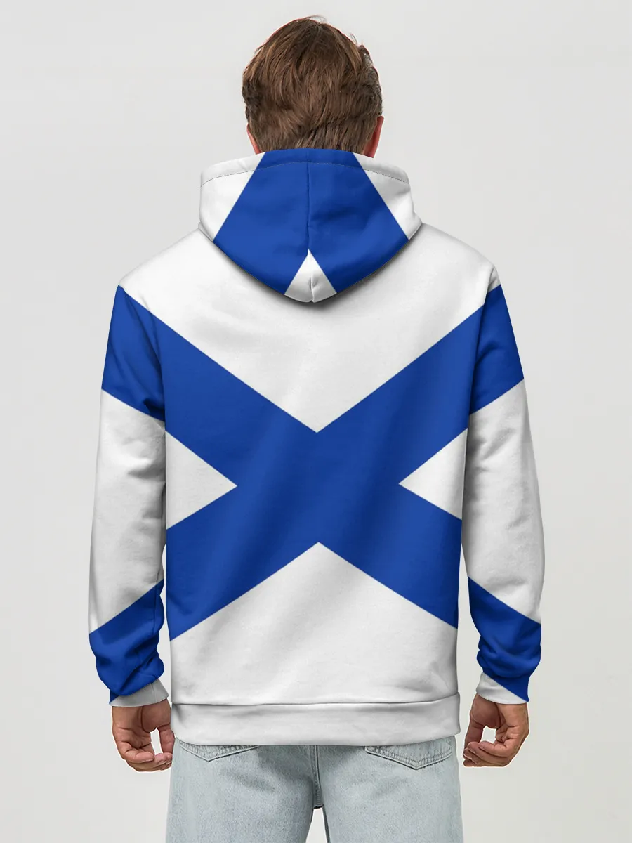 Худи мужской база хлопок / Андреевский Флаг | ВМФ