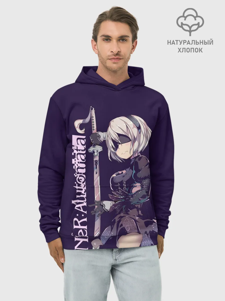 Худи мужской база хлопок / Nier Automata