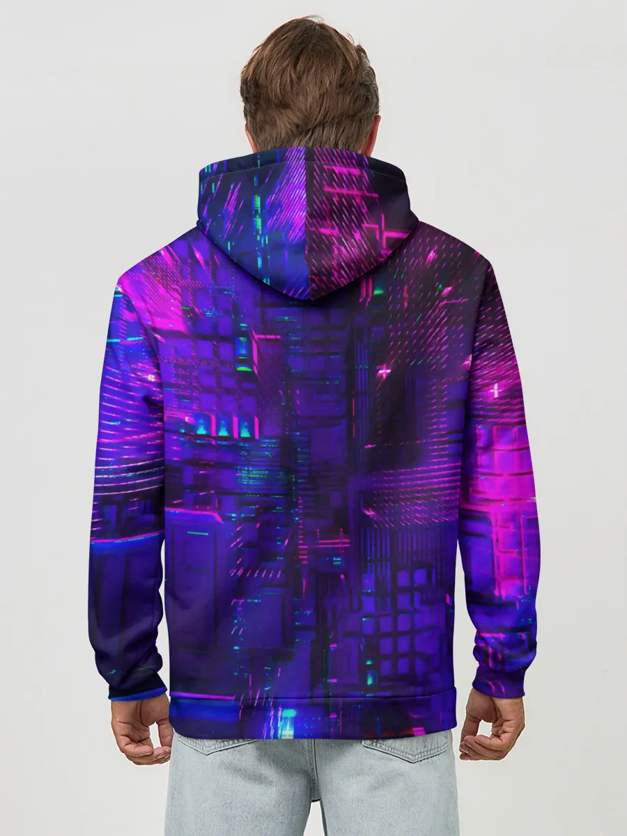 Худи мужской база хлопок / NEON CUBES