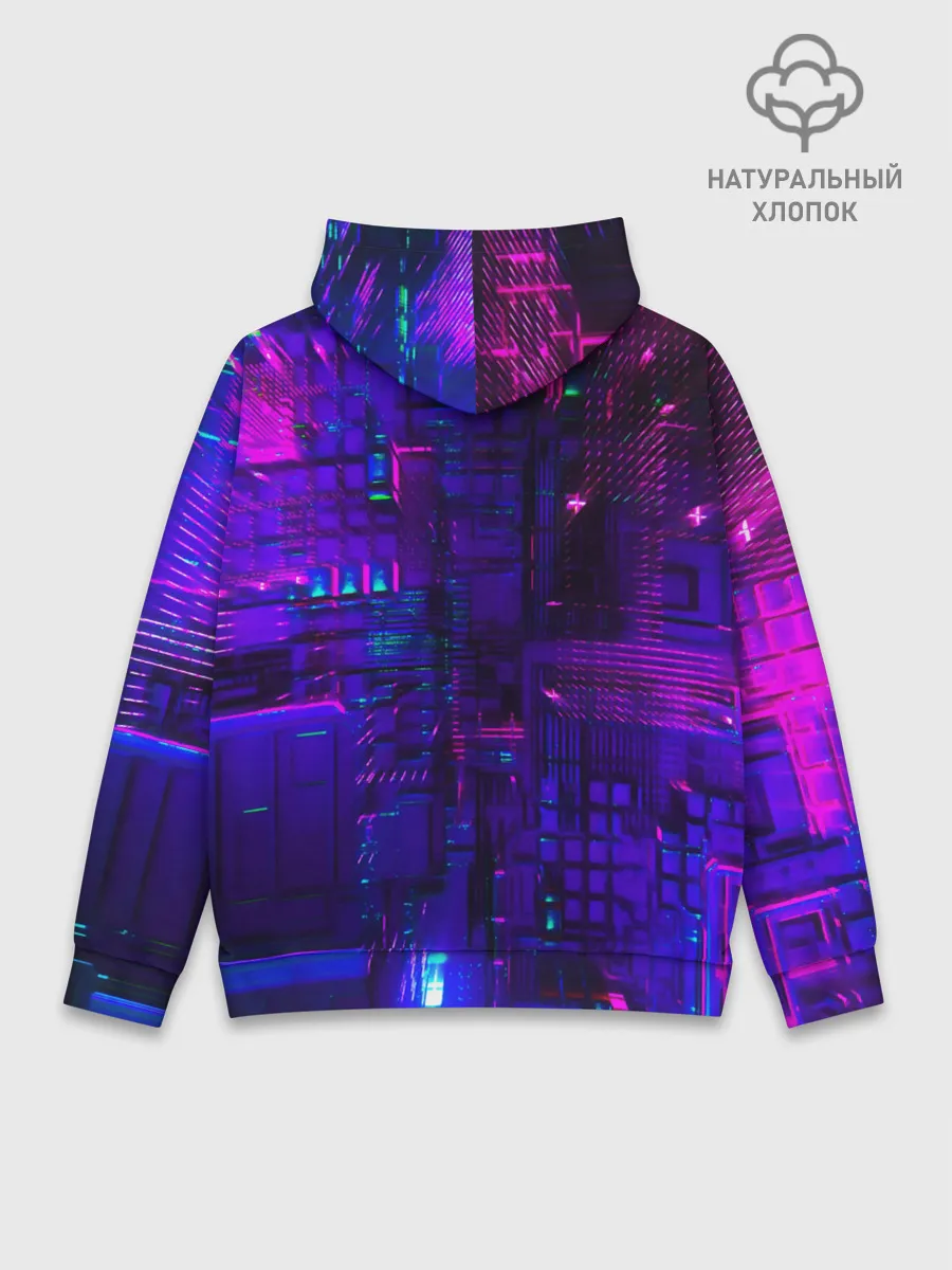 Худи мужской база хлопок / NEON CUBES