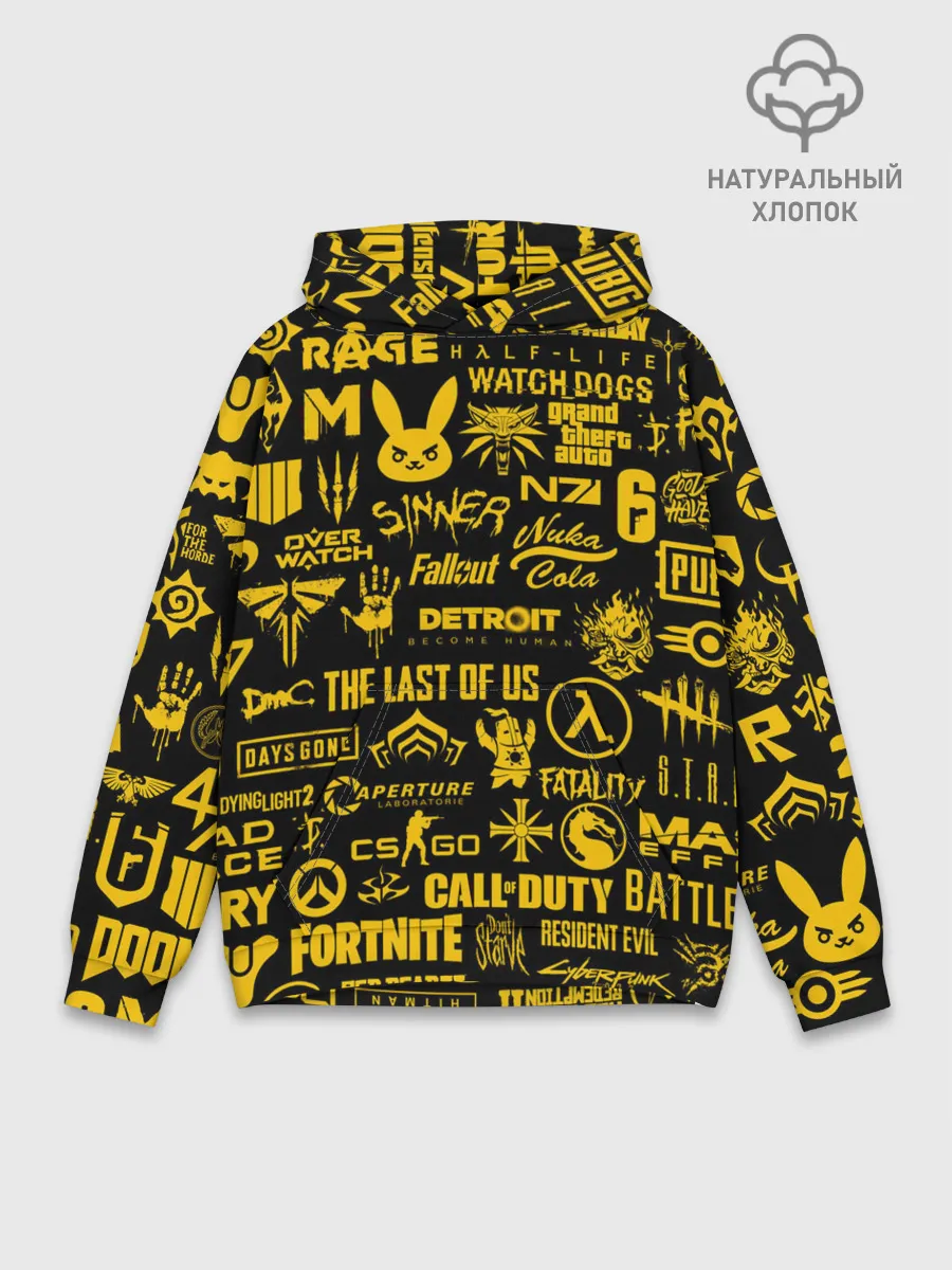 Худи мужской база хлопок / ЛОГОТИПЫ ИГР