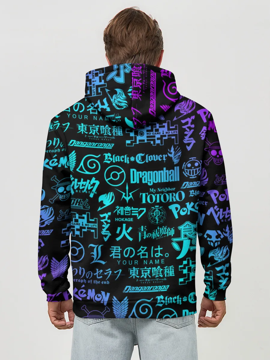 Худи мужской база хлопок / ЛОГОТИПЫ АНИМЕ | ANIME LOGO