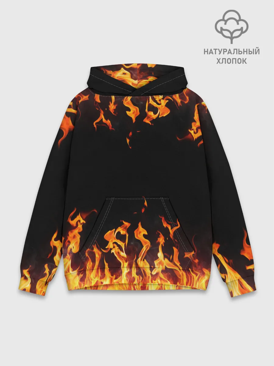 Худи мужской база хлопок / FIRE | ОГОНЬ