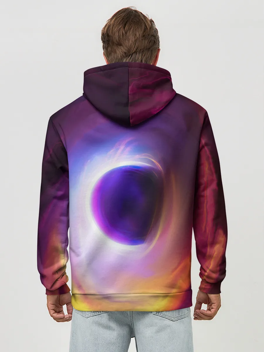 Худи мужской база хлопок / ЧЁРНАЯ ДЫРА