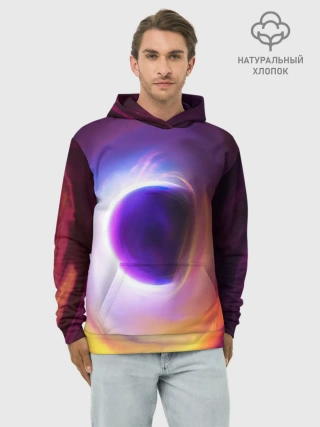 Худи мужской база хлопок / ЧЁРНАЯ ДЫРА