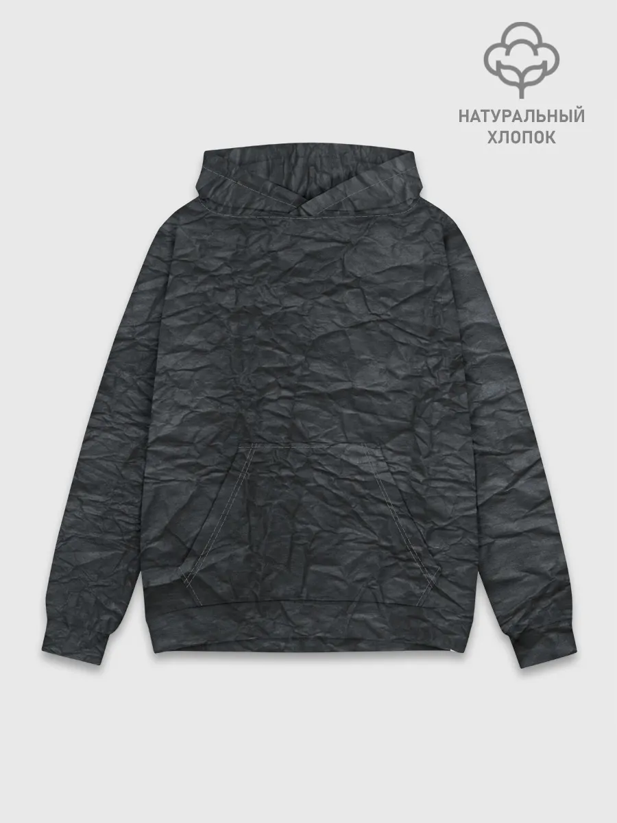 Худи мужской база хлопок / Черная Бумага