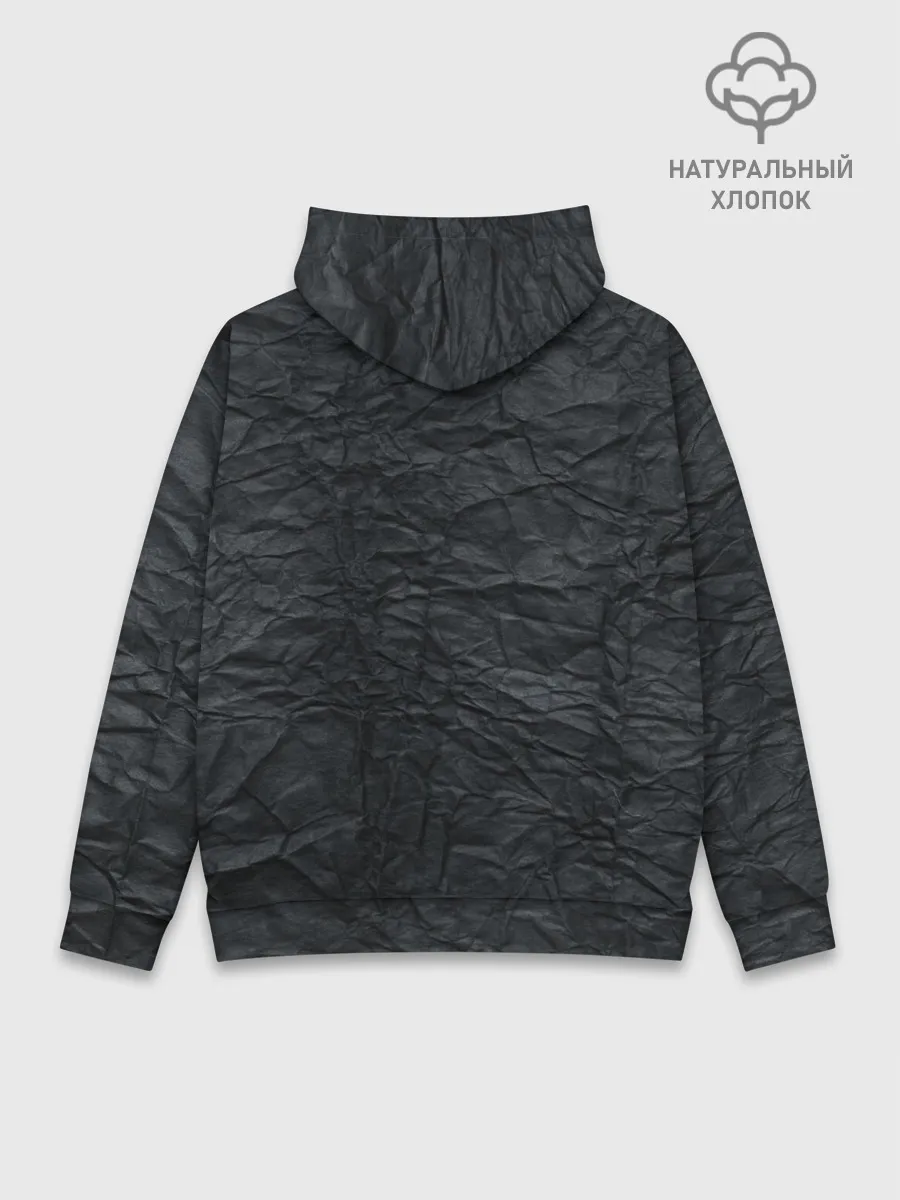 Худи мужской база хлопок / Черная Бумага
