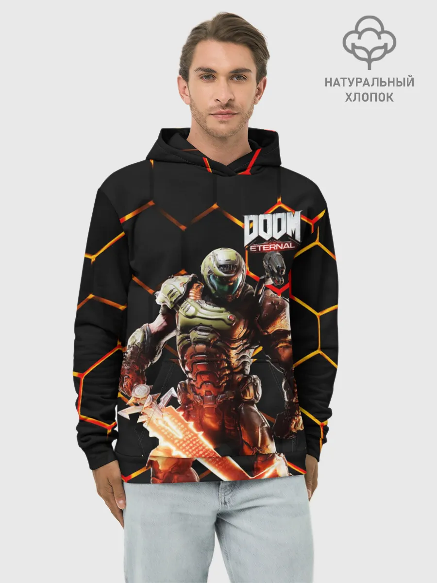 Худи мужской база хлопок / DOOM | Броня
