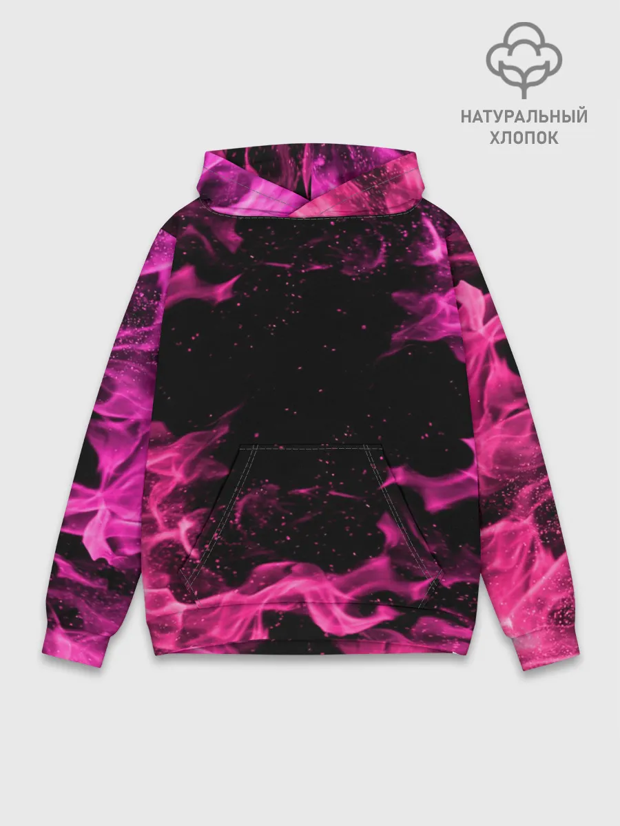 Худи мужской база хлопок / ОГОНЬ НЕОН