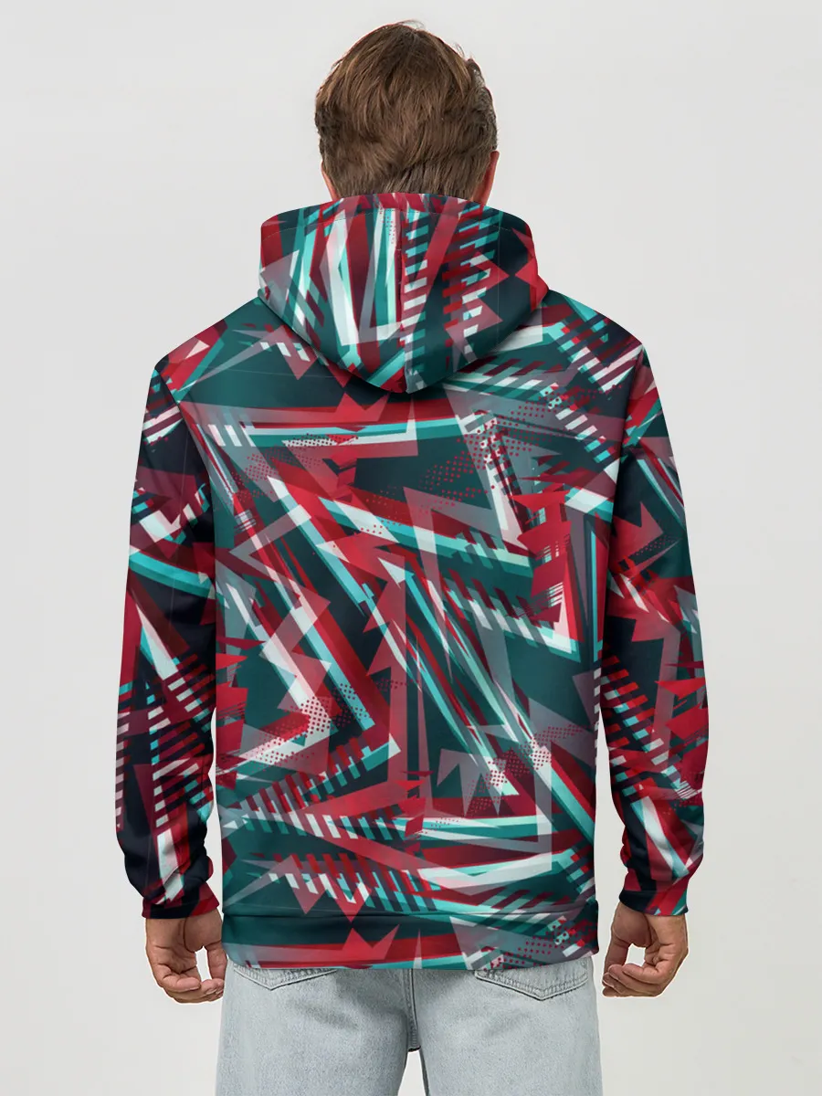 Худи мужской база хлопок / Glitch микс