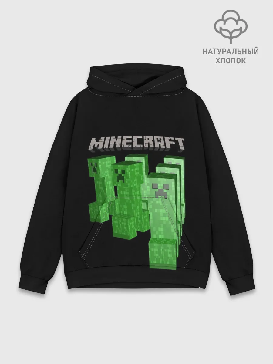 Худи мужской база хлопок / MINECRAFT CREEPER