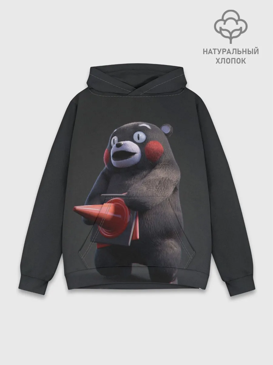 Худи мужской база хлопок / Kumamon прикрылся