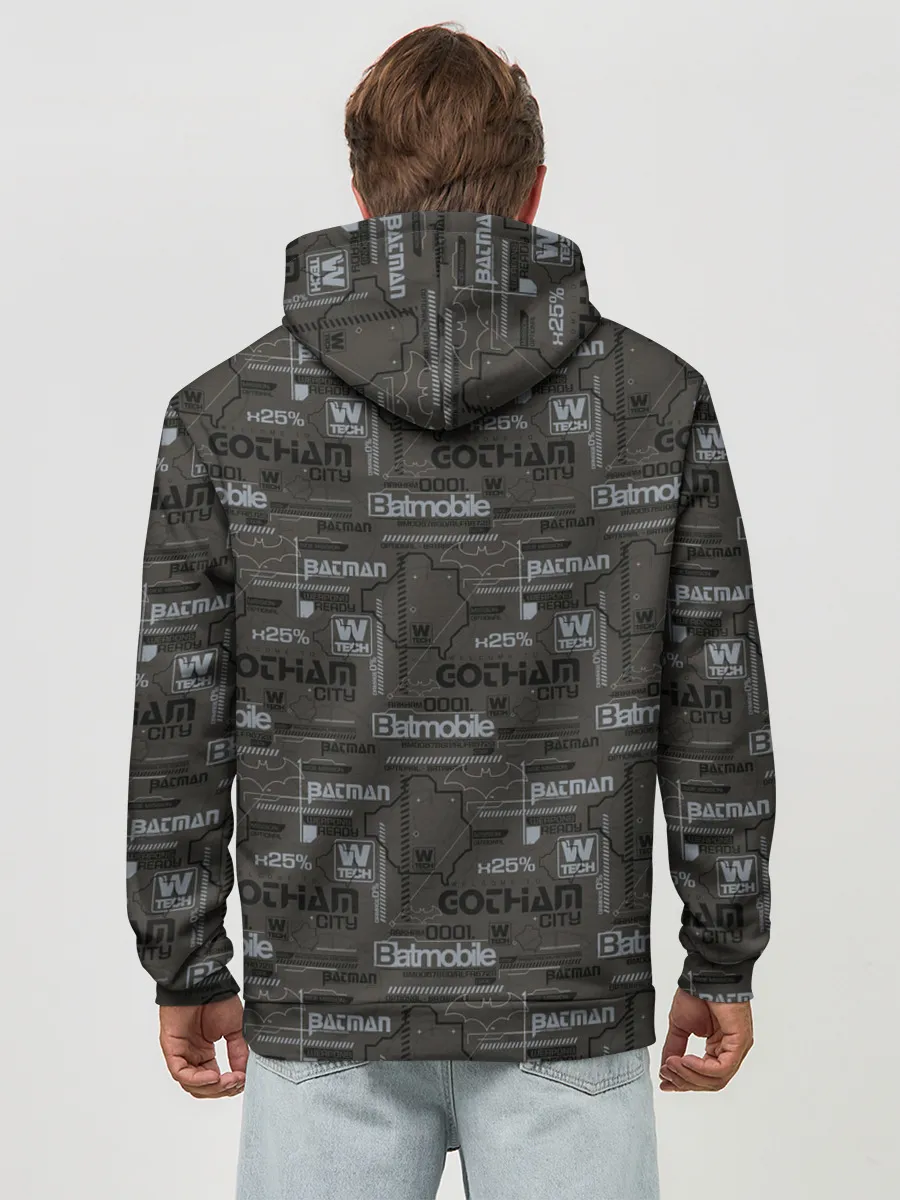 Худи мужской база хлопок / Gotham City pattern