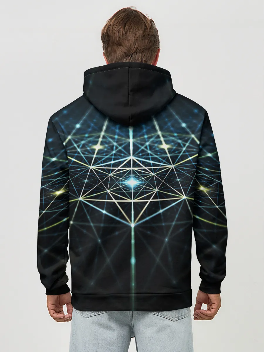 Худи мужской база хлопок / CYBERWORLD ABSTRACT