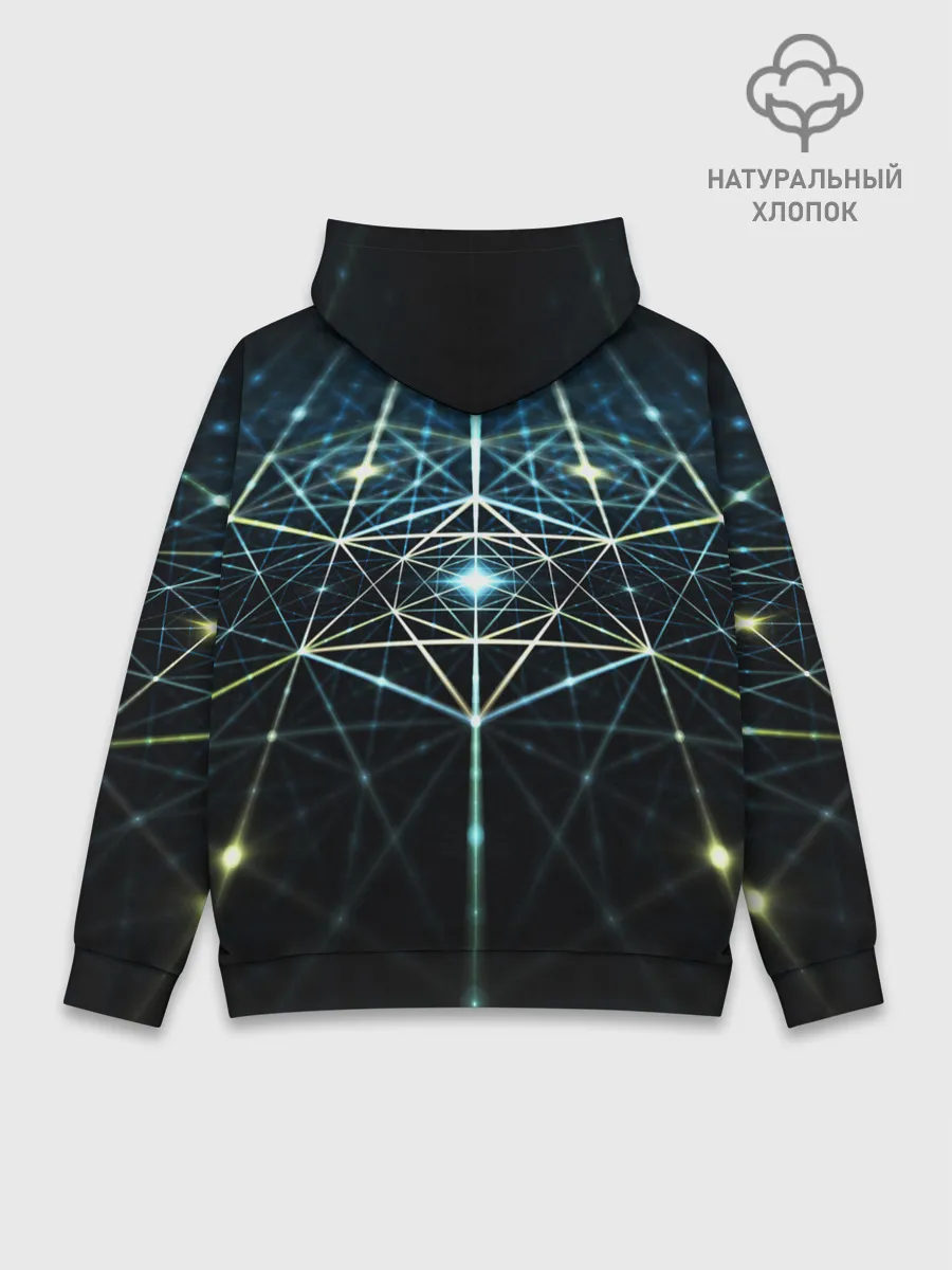 Худи мужской база хлопок / CYBERWORLD ABSTRACT