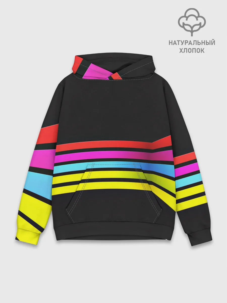 Худи мужской база хлопок / NEON GEOMETRY