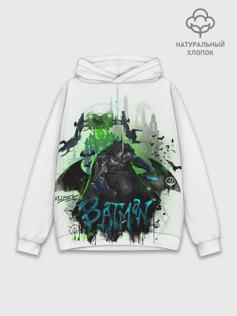 Худи мужской база хлопок / Batman: Arkham Knight