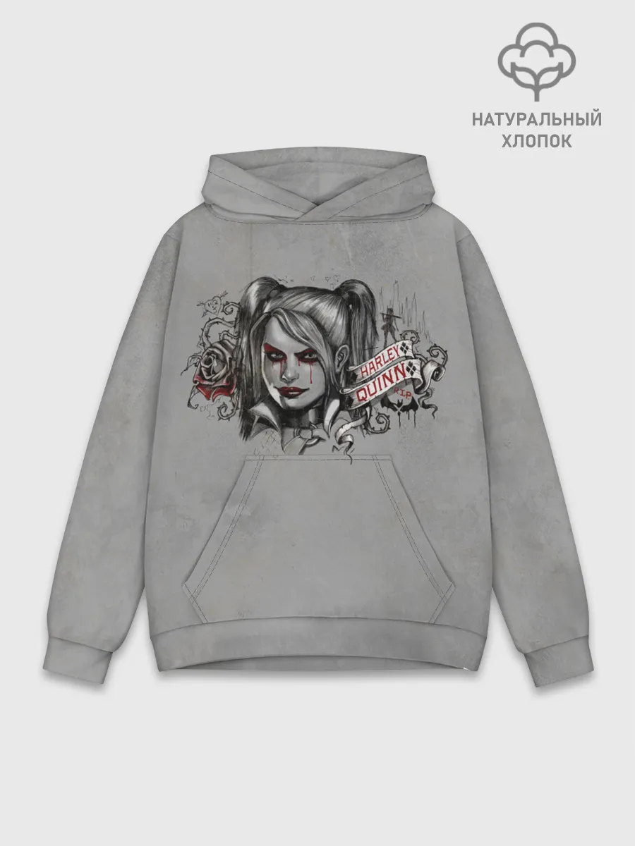 Худи мужской база хлопок / Harley Quinn