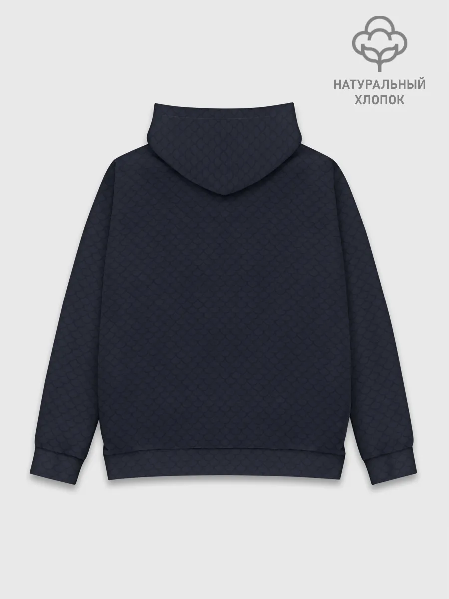 Худи мужской база хлопок / Змея с короной на черепе