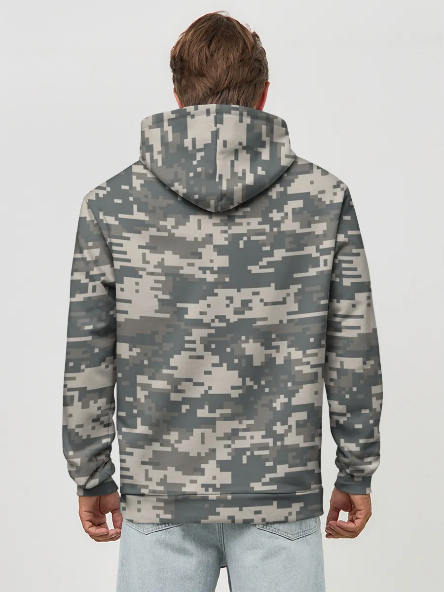 Худи мужской база хлопок / Цифровой камуфляж