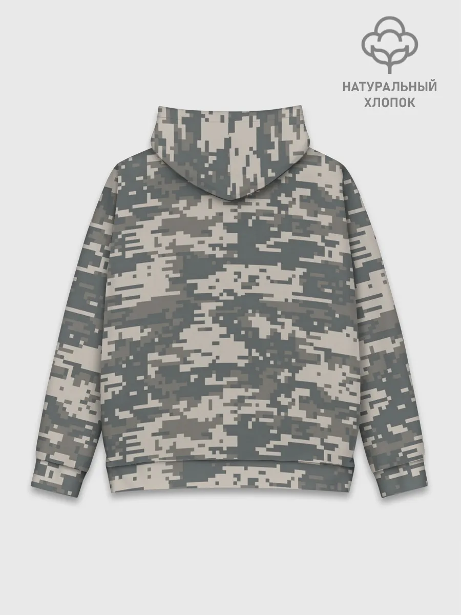 Худи мужской база хлопок / Цифровой камуфляж