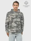 Худи мужской база хлопок / Цифровой камуфляж