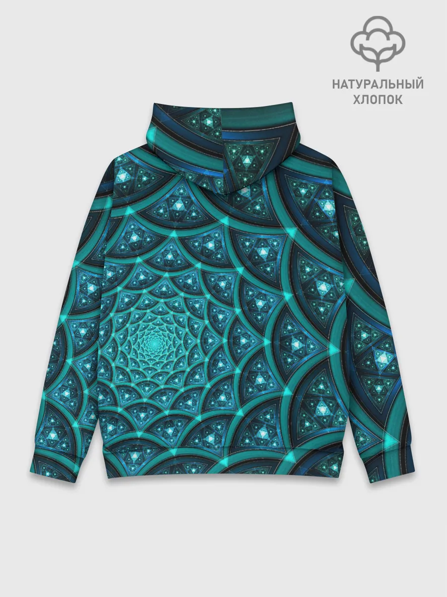 Худи мужской база хлопок / Асимметрия узор круги фигуры