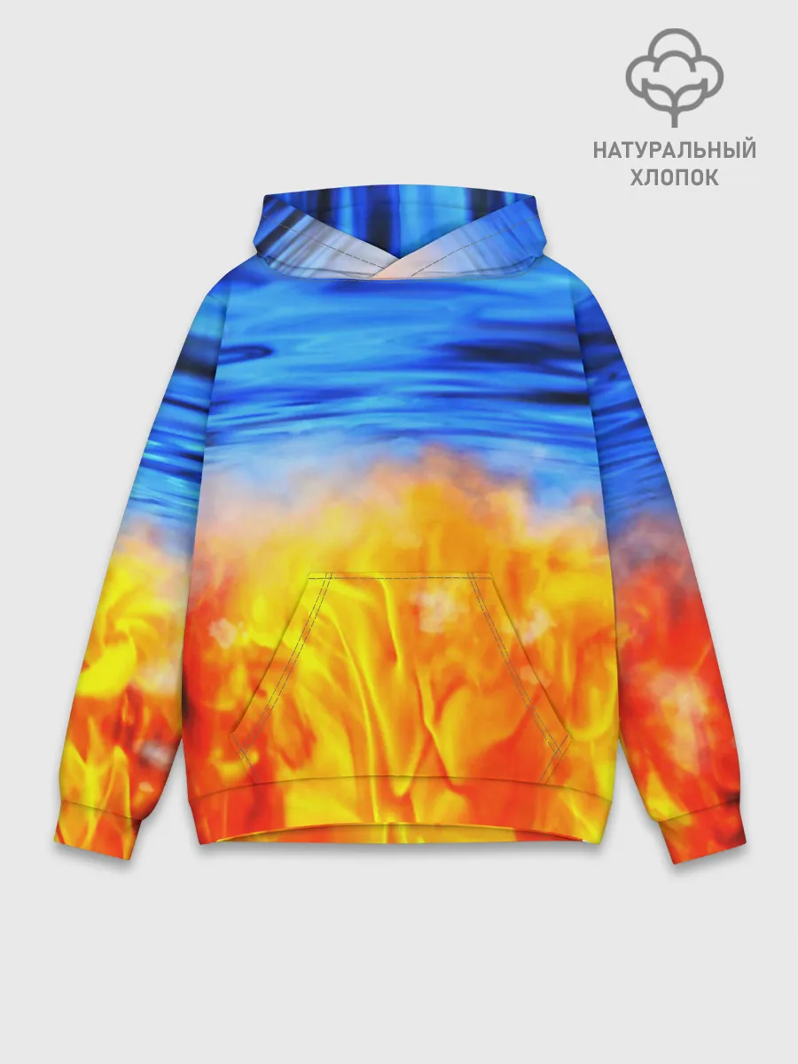 Худи мужской база хлопок / ЛЕД И ПЛАМЯ