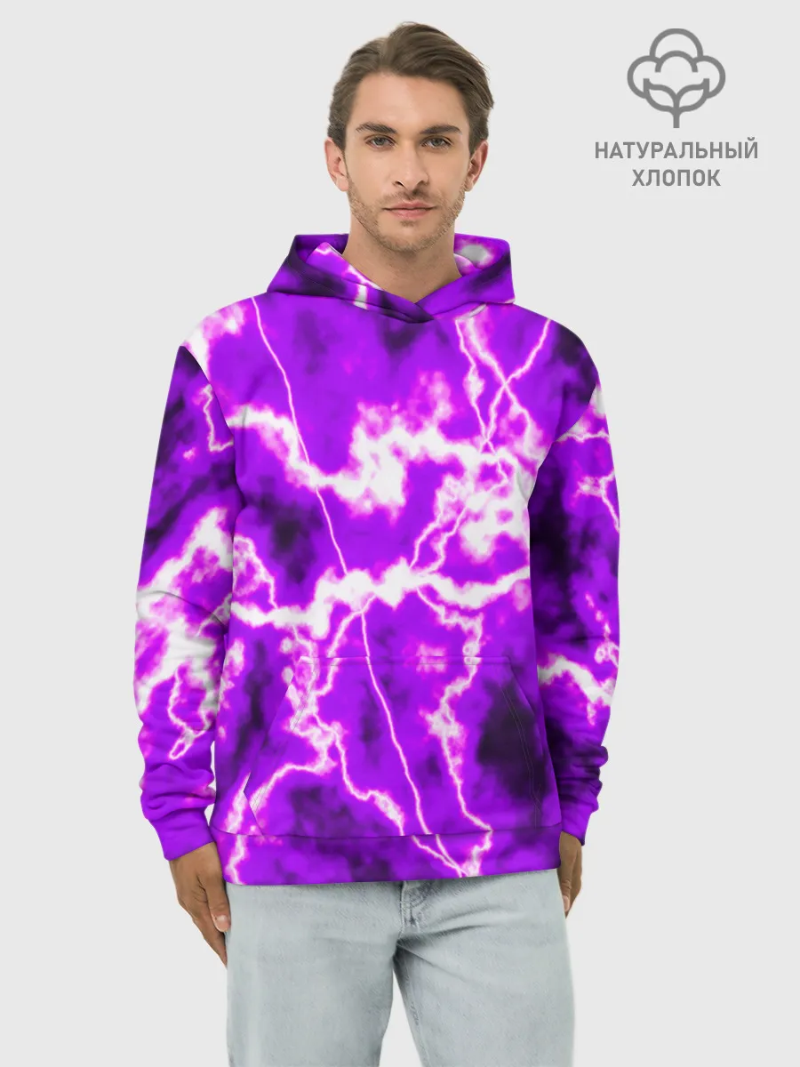 Худи мужской база хлопок / НЕОНОВАЯ СТИХИЯ