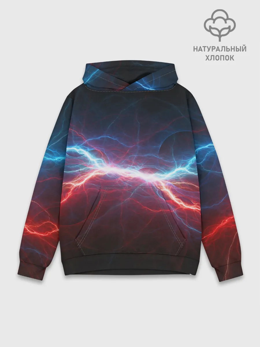 Худи мужской база хлопок / СТОЛКНОВЕНИЕ МОЛНИЙ