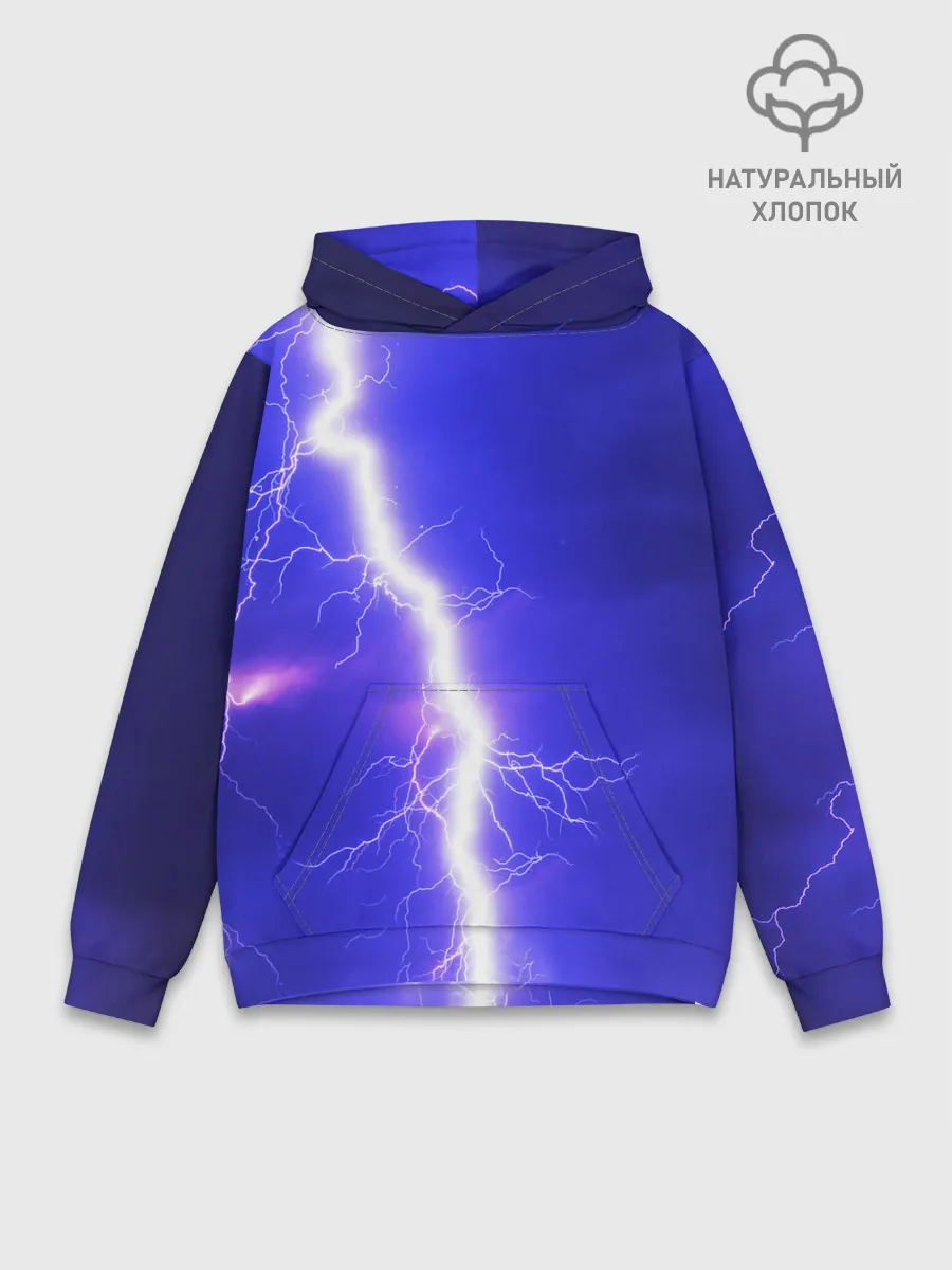 Худи мужской база хлопок / NEON ELECTRIX