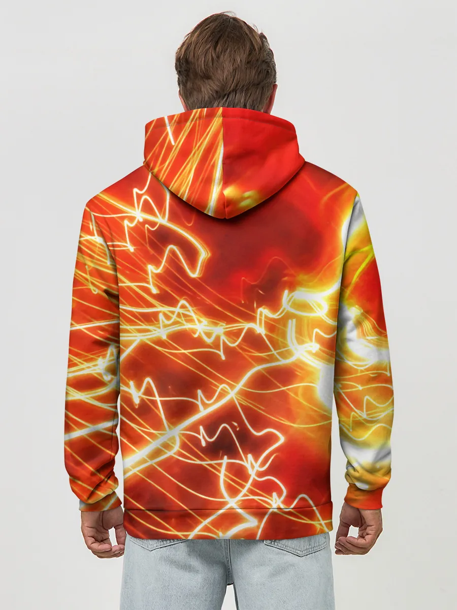 Худи мужской база хлопок / ОГНЕННАЯ МОЛНИЯ