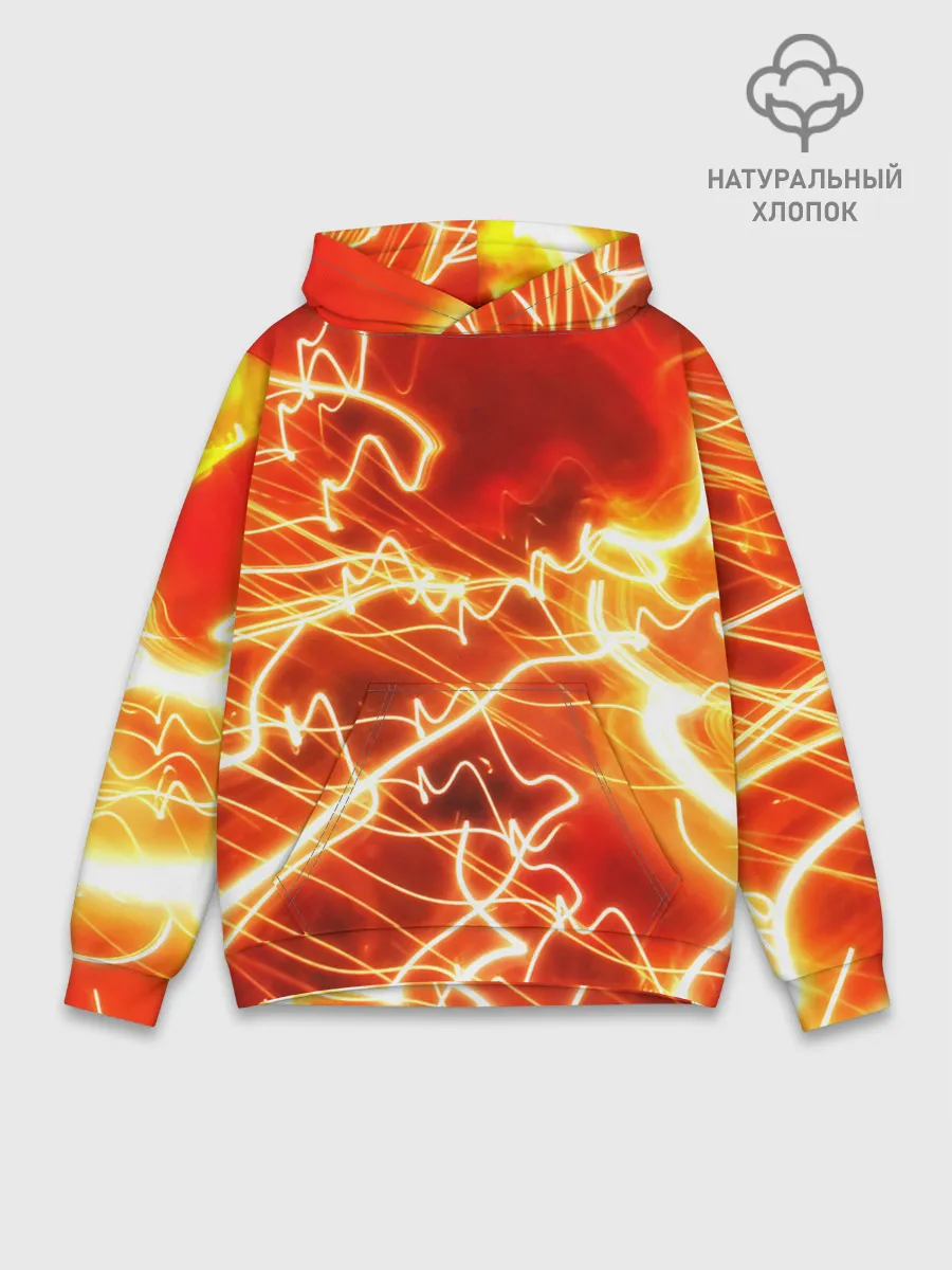 Худи мужской база хлопок / ОГНЕННАЯ МОЛНИЯ