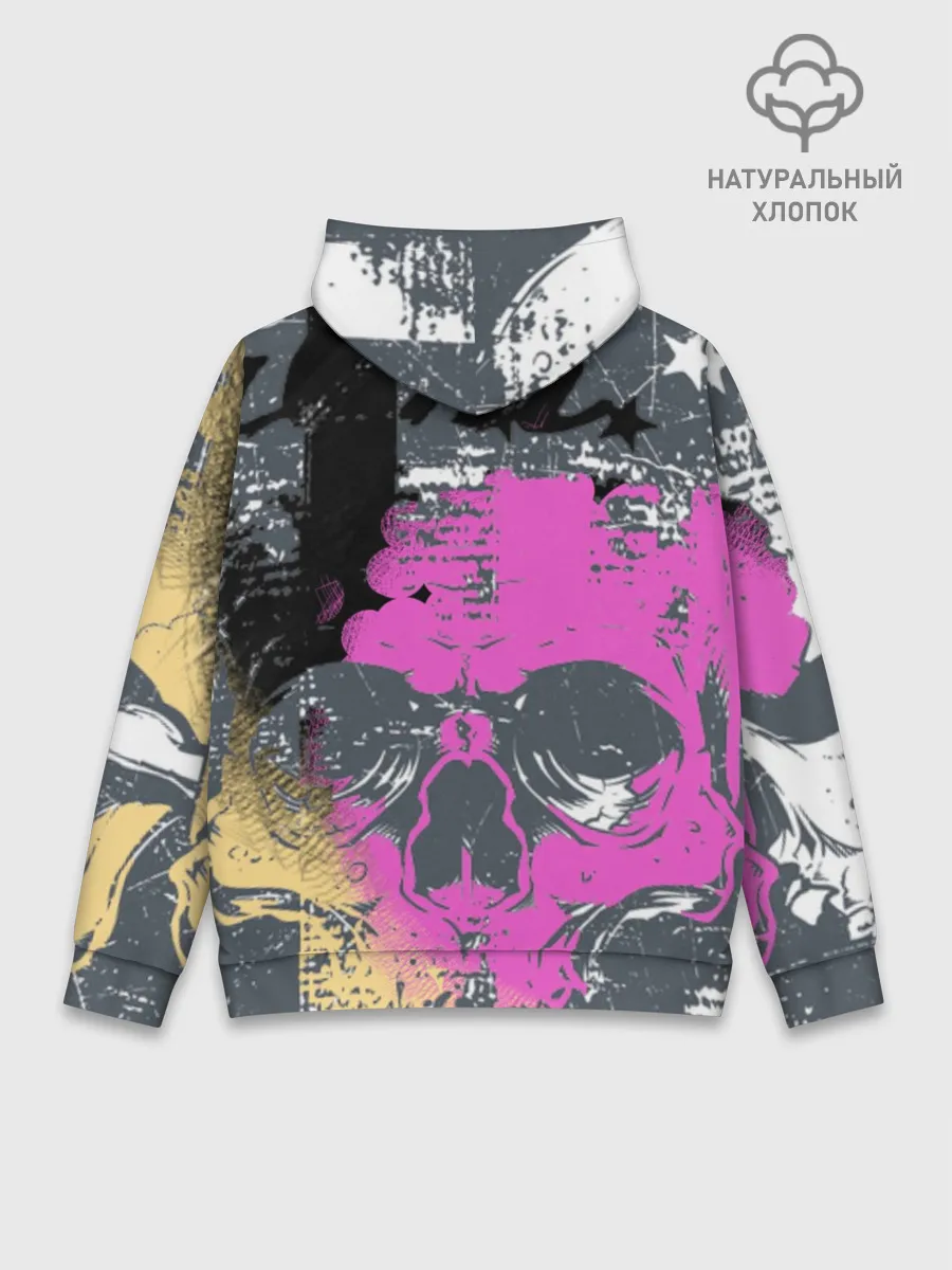 Худи мужской база хлопок / Череп.
