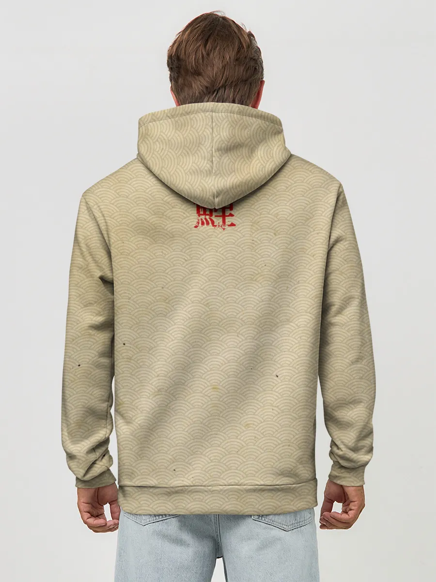 Худи мужской база хлопок / Золотая рыба кои