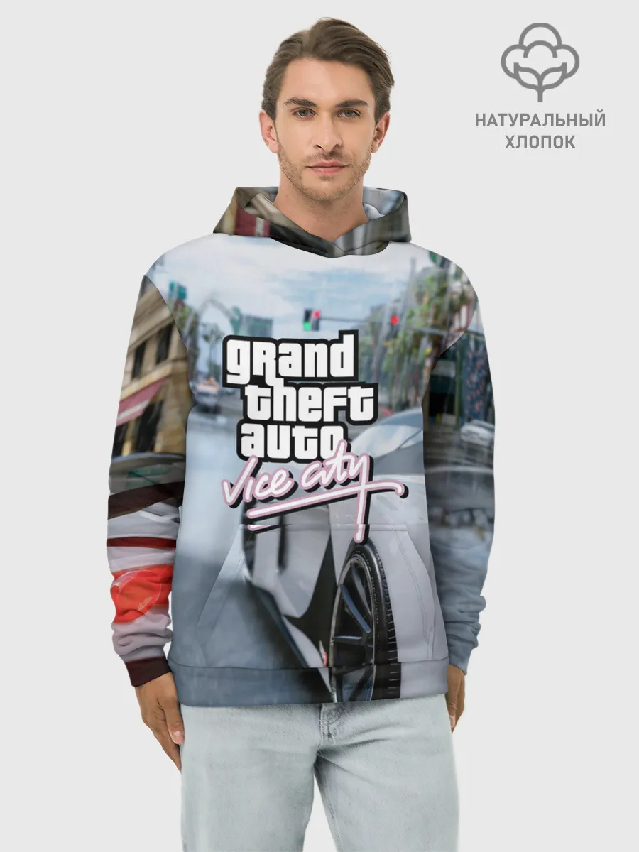 Худи мужской база хлопок / Vice city