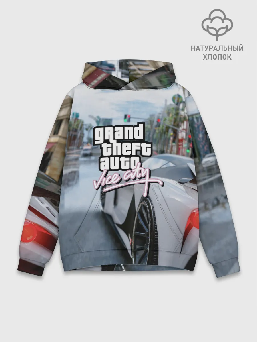 Худи мужской база хлопок / Vice city
